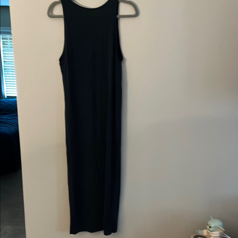 H&M Black Sleeveless Sheath Dress for Cocktail with Open Back